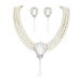 New Hot-Selling Three-Layer Pearl Set Necklace Earrings Bridal Dress Accessories Fashion Versatile Jewelry_ipsvogv.com