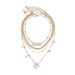 Jewelry Simple Cross Snake Bone Chain Necklace Creative Irregular Pearl Multi Layer Necklace_ipsvogv.com