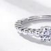 Moissanite Four Claw Ring Female S925 Silver Inlaid With Colored Gemstones Proposal Single Ring Fashionable Personality Light Luxury_ipsvogv.com