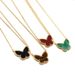 High Version Fanjia Butterfly Women's Four-leaf Clover Necklace Sier Rose Gold Collarbone Chain White Fritillary_ipsvogv.com