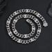 Hip Hop Street Rap Cuban Chain Pig Nose Micro Inlaid Zircon Texture Light Bracelet Necklace Set_ipsvogv.com