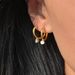 Women's Jewelry Set Fashion Niche Real Gold Electroplated Titanium Steel Diamond Small Zircon Pendant Earrings_ipsvogv.com