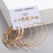 Earrings Exaggerated C Shaped Temperament Pearl Pendant Earrings Triangular Metal 9 Pieces_ipsvogv.com