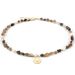 Five Pointed Star Plum Shell Black Opal Natural Stone Bracelet Necklace Set_ipsvogv.com