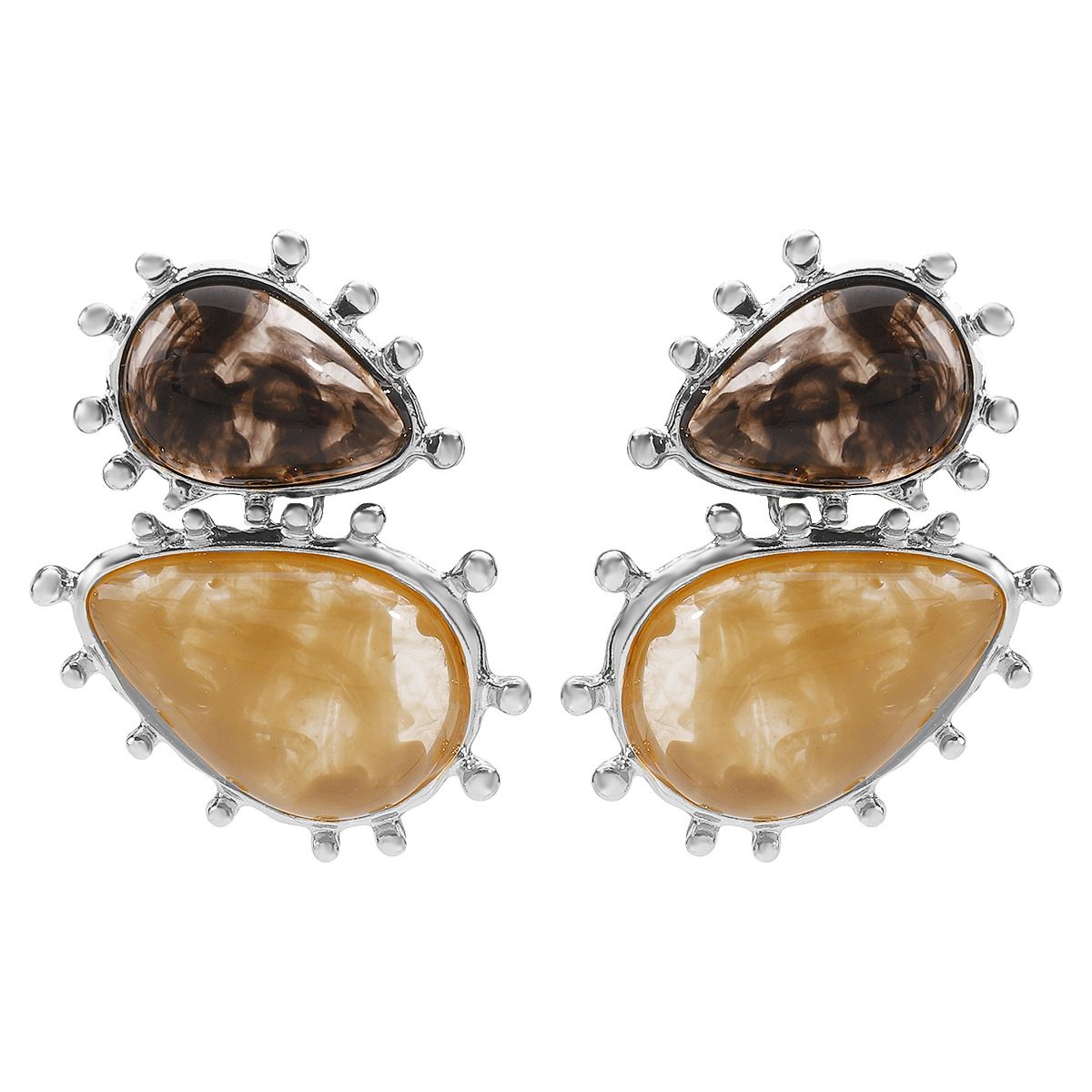 ZA Baroque Personalized Trendy Geometric Resin Pendant with Light Luxury Charm Alloy Earrings for Women_ipsvogv.com