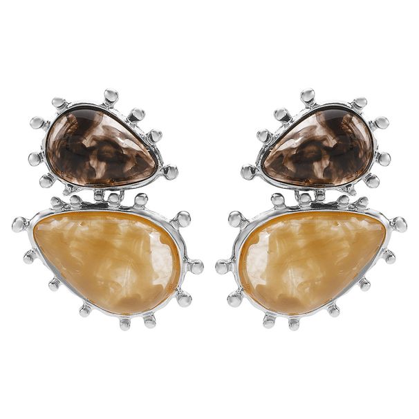 ZA Baroque Personalized Trendy Geometric Resin Pendant with Light Luxury Charm Alloy Earrings for Women_ipsvogv.com