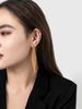 Brass Gold-Plated High-End Exaggerated Earrings For Women, Rhombus Woven Tassel Silver Needle Minimalist Style Ear_ipsvogv.com