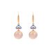 Color preserving gilded burnt blue natural chalcedony tremella needle earrings Xiangyun China-Chic wind live_ipsvogv.com