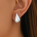 Minimally geometric version Korean style women's earrings with personalized water droplets, sweet niche design,_ipsvogv.com