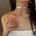 Silver Cyberpunk Style Choker Hot Girl Double Layer Collar Hip Hop Necklace Niche Design Leather Neck Strap Female_ipsvogv.com
