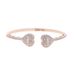 Women's Jewelry Full Diamond Heart Shaped Open Bracelet Ladies Full Diamond Bracelet Jewelry_ipsvogv.com