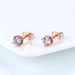 Unisex fashion simple earrings Copper inlaid zircon plated rose gold hot selling earrings_ipsvogv.com