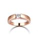 Simple single diamond wedding rings, couple rings, men's rings, rose gold plated rings_ipsvogv.com