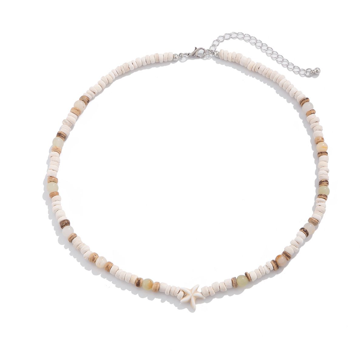 Men's Coconut Shell Starfish Necklace 2025 Summer Trendy Fashion Seaside Travel With Collarbone Chain With Accessories_ipsvogv.com