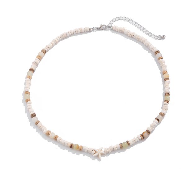 Men's Coconut Shell Starfish Necklace 2025 Summer Trendy Fashion Seaside Travel With Collarbone Chain With Accessories_ipsvogv.com