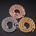 Hip Hop Alloy Diamond Inlaid 9mm Gold Fried Dough Twists Fashionable Exaggerated Men's Necklace Multi Specification_ipsvogv.com