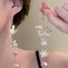 Women’s Jewelry Set Fashion Metal Style Flower Super Fairy Long Tassel Earrings Niche Exaggerated Design Light Luxury Earrings Trendy Earrings_ipsvogv.com
