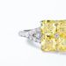 High End S925 Silver Goose Yellow High Carbon Diamond Ring Female Ice Flower Cut Flashing Yellow Diamond Finger Ring Luxurious Atmosphere_ipsvogv.com