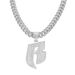 Hip Hop Full Diamond Letter B Pendant Necklace Men's Punk Style Cuban Chain Accessories Personalized Jewelry_ipsvogv.com