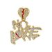 New Full Diamond Cuban Chain Splicing Letter Love Pendant Hip-hop Street Culture Trendy Men's Necklace_ipsvogv.com