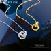 Body 【 Full Titanium Steel 】 Light Luxury And Extremely Simple Wind Double Ring Furnace Genuine Gold Necklace For 【 】_ipsvogv.com