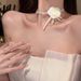 New Camellia Bowknot Choker Ribbon Pearl Spliced Necklace Exquisite Collarbone Chain Accessory Trend_ipsvogv.com