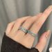 Small Niche Design, Mint Colored Drop Glue Personalized Cool Style, Ins High-end Feeling, Open Index Finger Ring, Couple_ipsvogv.com