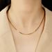 Disco Fashion Necklace Octagonal Snake Bone Chain Female Niche Popular Korean Style INS Style Electroplated Gold-plated Light Luxury Necklace_ipsvogv.com