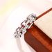 Cao Shi Ring Women's Chain Striped Diamond Zircon Index Finger Ring Temperament Net Red INS Ring Copper Jewelry_ipsvogv.com