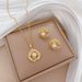 【 Titanium Steel 】 Necklace Earring Light Luxury Full Diamond Pearl Flower Personalized Temperament Banquet Earrings Set_ipsvogv.com