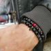 New Men's Beaded Bracelet Set Map Stone Black Gallstone Cross Bracelet Elastic Bracelet Combination_ipsvogv.com