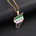 Stainless Steel Syrian Free Army Map And Flag Necklace For Men And Women Couple Sweater Chain Baccessories_ipsvogv.com