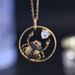Independent Designer Natural Cream Blue Moonstone Pendant Insect S925 Sterling Silver Gemstone Niche Design Necklace Female_ipsvogv.com