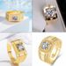 Mosang Stone Live Mouth Dominant Men's High End Business Full Diamond Adjustable Fashion Wedding Ring_ipsvogv.com