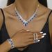 Fashion Bridal Wedding Dress Accessories Jewelry Earrings Necklace Bracelet Set_ipsvogv.com