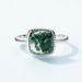 new Sugar Tower Natural Water Grass Agate Ring S925 Silver Inlaid Green Moss Stone Finger Ring Simple Customization_ipsvogv.com