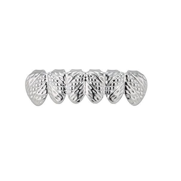 Body Jewelry New Hip Hop Gold Plated Braces Carved Textured Teeth Gold Plated_ipsvogv.com