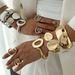 liquid Hammered Pattern Design Bracelet Spring Buckle Niche Wide Bracelet Braclet Ring Bracelet_ipsvogv.com