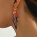 Ins Swt Cool Spicy Girl Womn's Amrican String Rop Dsign Prsonalizd Hip Hop Styl Lightning shapd Earrings_ipsvogv.com