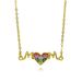 New Mother's Day Jewelry Creative Zircon MOM Heart Shaped Letter Pendant Necklace Versatile Clavicle Chain_ipsvogv.com