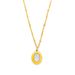 French Haute Couture, Soft And Beautiful Dinner Party Fashion Accessories, Titanium Steel Gold-plated Oval Pendant_ipsvogv.com