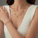 Women's Jewelry Malachite Necklace Simple Clavicle Chain New Titanium Steel Non Fading Necklace Jewelry_ipsvogv.com
