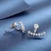 S925 Silver Women's Earrings Crescent Moon With Adjustable Height And Multiple Wearing Methods 50 Points Moissanite Earrings_ipsvogv.com