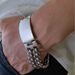 Men's Jewelry Handmade Double Chain Smooth Curved Stainless Steel Titanium Steel Bracelet Jewelry_ipsvogv.com
