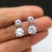 Cao Shichao's Sparkling Mosang Stone Exquisite with Simple Round Four Claw , Elegant and Small Female_ipsvogv.com