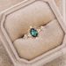 Yiwu Sanjie Jewelry New Women's Alloy Inlaid With Green Zircon Diamond Ring Trend_ipsvogv.com
