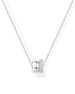 Brass Real Gold Electroplating Zircon Inlaid Fashionable Double Circle Pendant Versatile Women's Necklace_ipsvogv.com