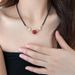 Red Agate Cat's Eye Stone Couple Woven Rope Necklace, Female Outlier Design, High Grade Collar Chain Beads, Light Luxury_ipsvogv.com