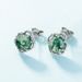 Unique Green Moss Earrings S925 Silver Inlaid Water Grass Agate Fashion Earrings Elegant_ipsvogv.com