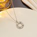 Niche design colorfast color crystal necklace female rose gold full diamond round thin chain temperament clavicle chain_ipsvogv.com
